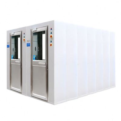 맞춤형 청정실 공기 샤워실 0-99s 조정 가능한 타이머와 SUS304/파우더 코팅 철판의 360° 공기 흐름 각도