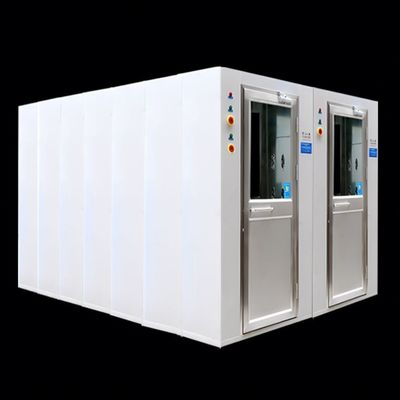 맞춤형 청정실 공기 샤워실 0-99s 조정 가능한 타이머와 SUS304/파우더 코팅 철판의 360° 공기 흐름 각도