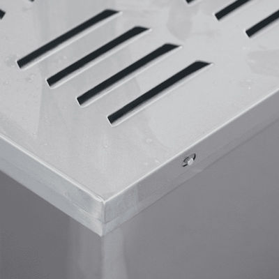 450×450×480mm 액체 통로 HEPA 공기 출구, 부식 저항성 구조 및 청정실 환기를 위한 도구 없는 설치