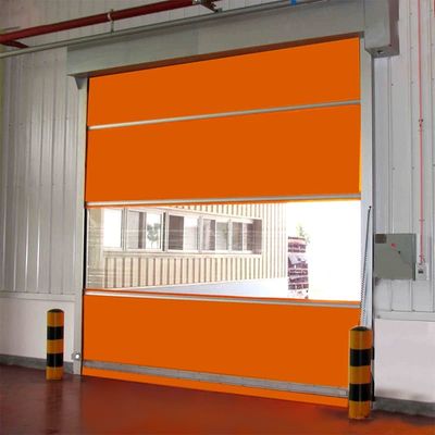 방화 방지 고속 롤업 도어 1.2mm PVC 창문과 0.6-2.5m/s 조절 속도
