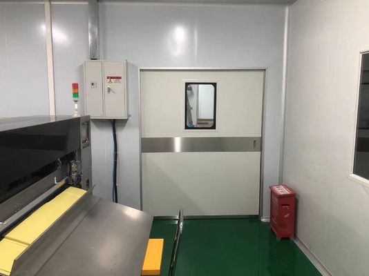 산업용 자동 슬라이딩 스틸 도어 1500kg 부하 용량 IP65 기상 방지 및 ISO 14644 준수