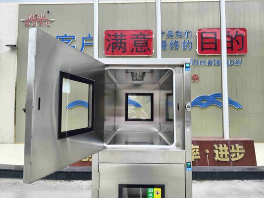 UV 살균 기능이 있는 초안전 3중 레이어 기계식 연동 패스 박스
