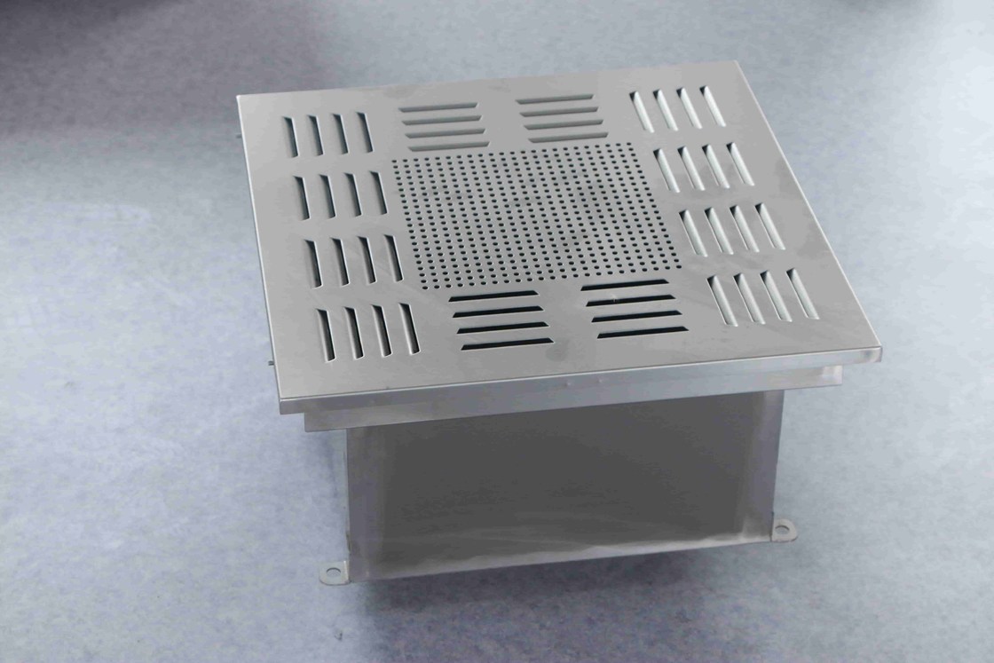 450×450×480mm 액체 통로 HEPA 공기 출구, 부식 저항성 구조 및 청정실 환기를 위한 도구 없는 설치