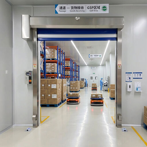 스마트 사물인터넷 지원 고속 롤업 문, 먼지 방지 밀폐 및 제약 및 광산 용용으로 0.6-2.5m/s 조절 속도
